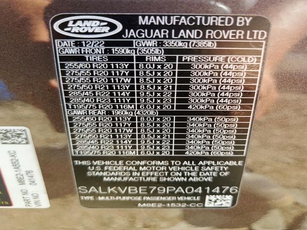 2023 LAND ROVER RANGE ROVER First Edition