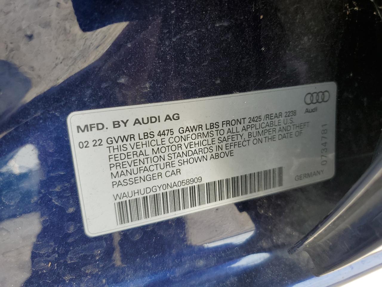 2022 AUDI A3 PREMIUM quattro Premium Plus