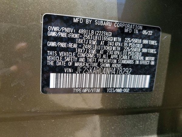 2022 SUBARU FORESTER Touring