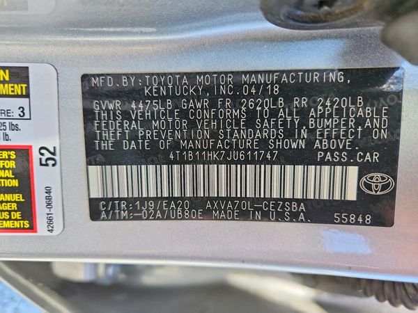 2018 TOYOTA CAMRY