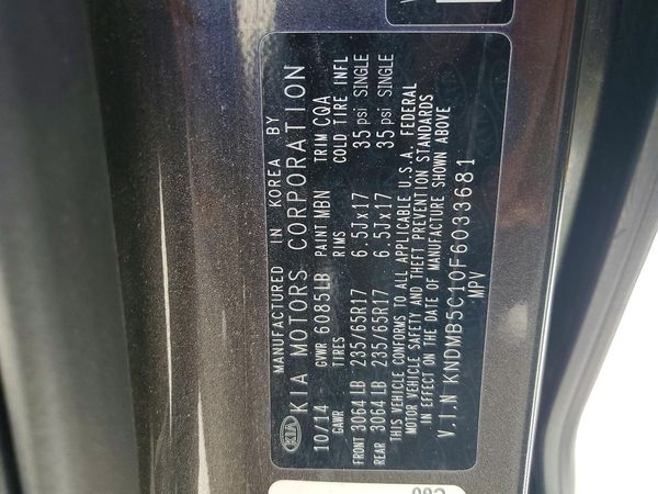 2015 KIA SEDONA GL - Middle-low
