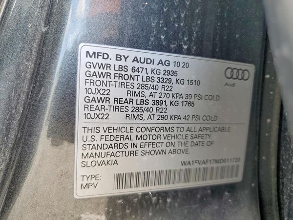 2021 AUDI Q8