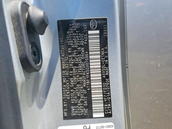 2012 TOYOTA CAMRY