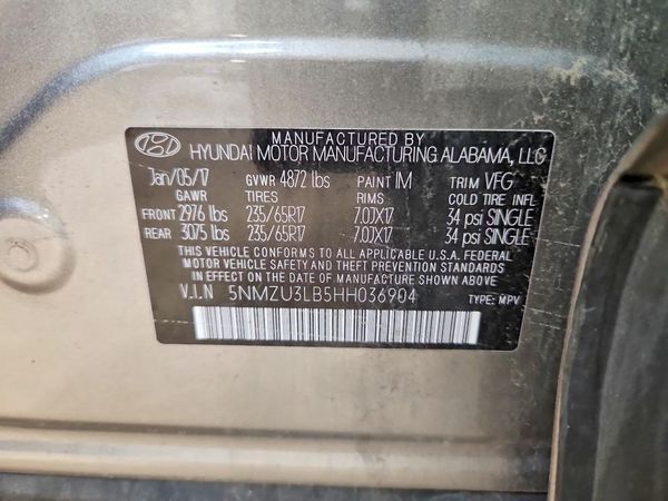 2017 HYUNDAI SANTA FE SPORT