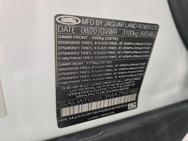 2021 LAND ROVER RANGE ROVER SPORT P525 HSE Dynamic
