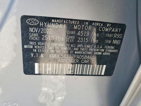 2023 HYUNDAI SONATA Limited — VINS