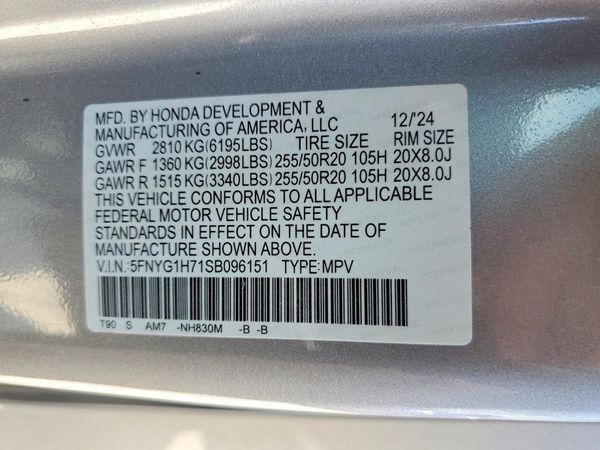 2025 HONDA PILOT TOURING, TOURING HPD