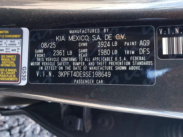 2025 KIA K4 LX, LXS