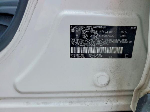 2015 TOYOTA RAV4 XLE (M Grade)