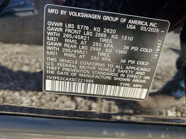 2025 VOLKSWAGEN ATLAS CROSS SPORT