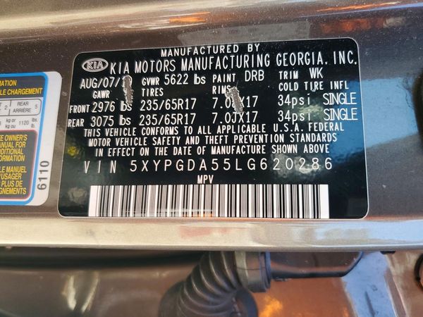2020 KIA SORENTO L, LX, S