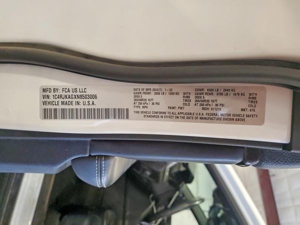 2022 JEEP GRAND CHEROKEE