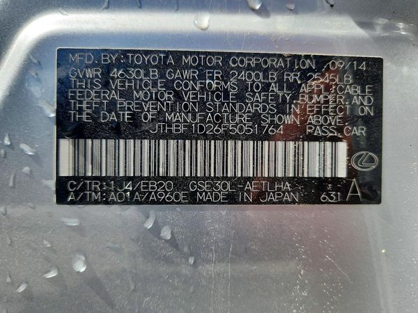 2015 LEXUS IS 250