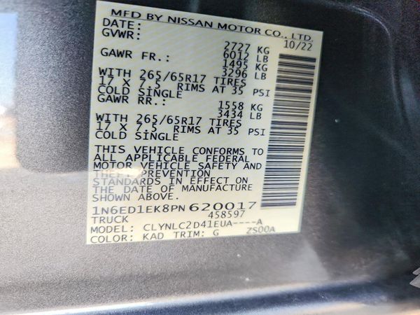 2023 NISSAN FRONTIER Crew Cab