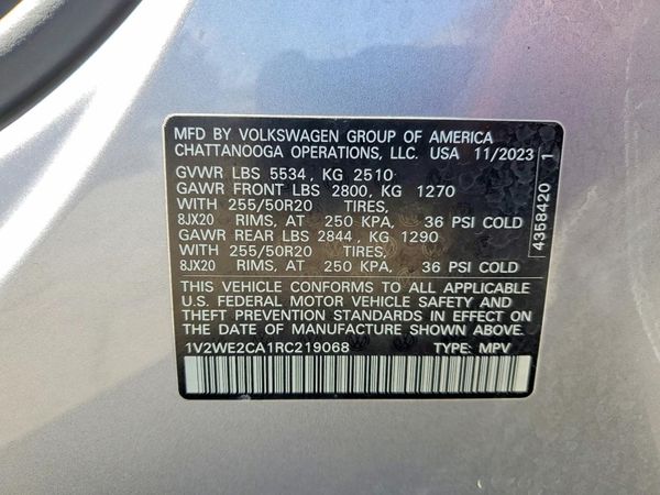 2024 VOLKSWAGEN ATLAS SE w/Technology — VINS