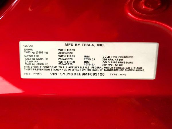 2021 TESLA MODEL Y