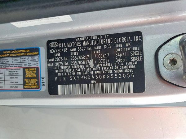2019 KIA SORENTO L, LX, S