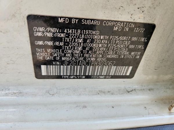 2023 SUBARU CROSSTREK