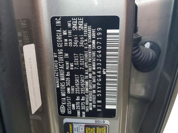 2018 KIA SORENTO L, LX