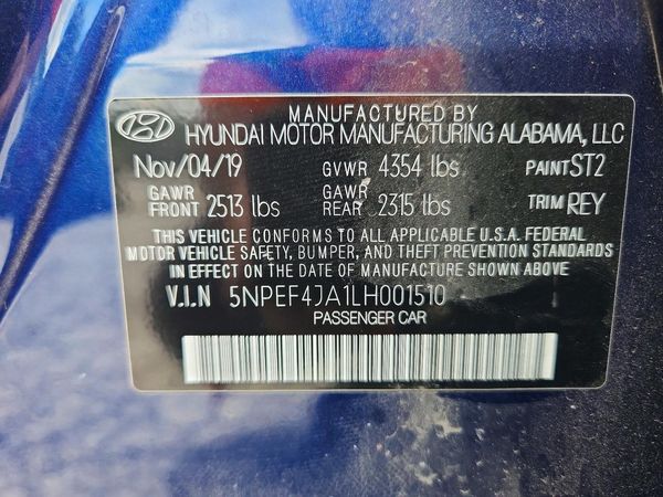 2020 HYUNDAI SONATA