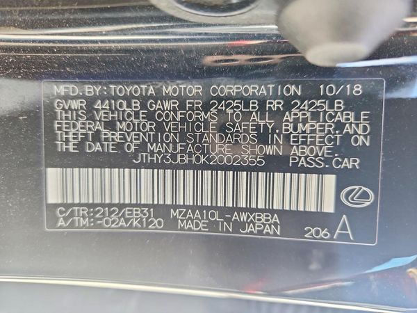 2019 LEXUS UX 200 Base/Luxury/F Sport