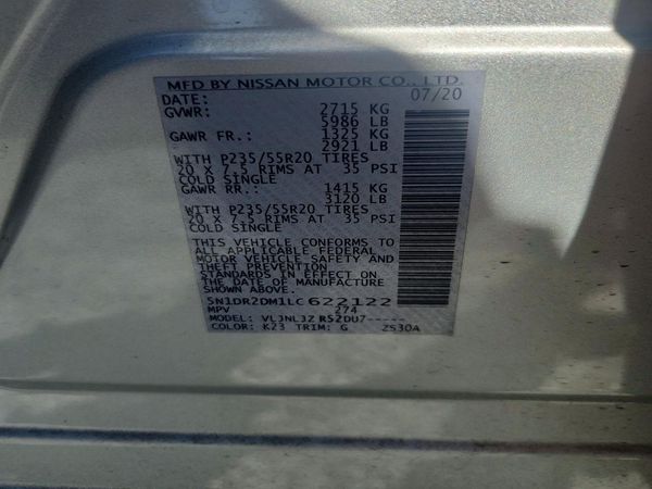 2020 NISSAN PATHFINDER Platinum
