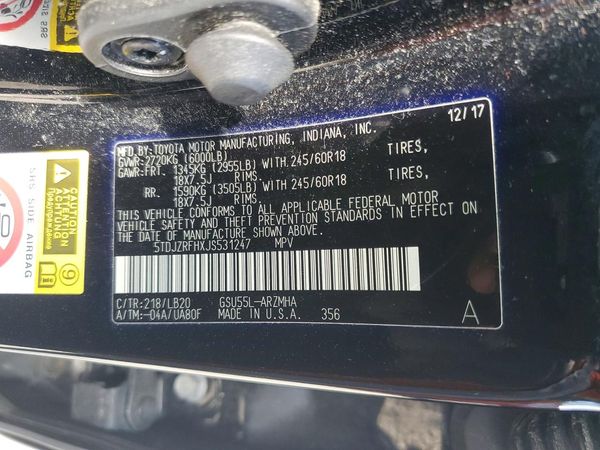 2018 TOYOTA HIGHLANDER SE/XLE