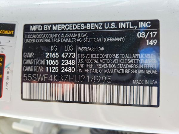 2017 MERCEDES-BENZ C C300-4M