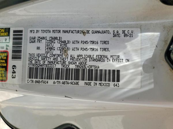 2021 TOYOTA TACOMA SR5