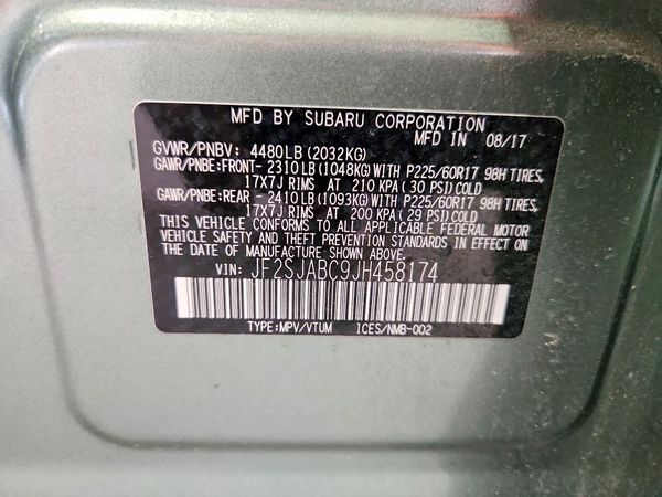 2018 SUBARU FORESTER Base P