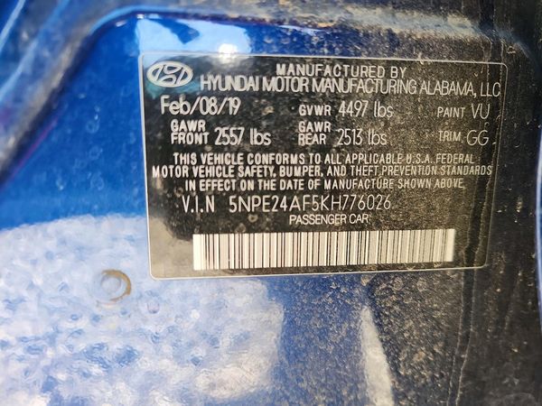 2019 HYUNDAI SONATA Eco Turbo, SE