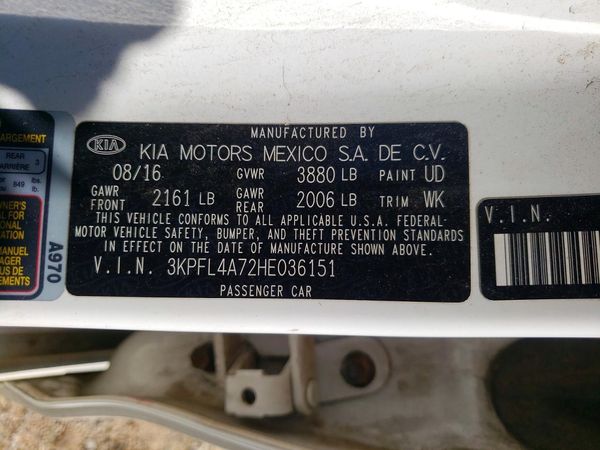 2017 KIA FORTE LX Popular, S