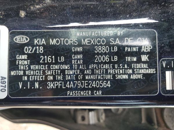 2018 KIA FORTE LX Pop,S,EX