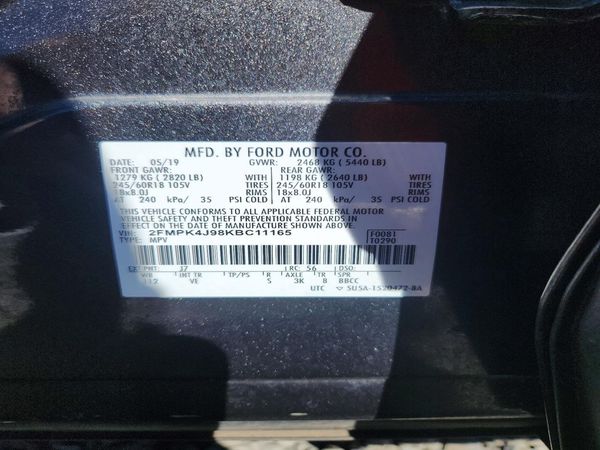 2019 FORD EDGE SEL