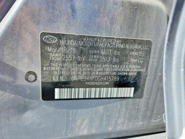 2016 HYUNDAI SONATA