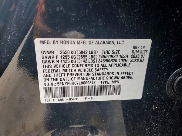 2020 HONDA PILOT ELITE