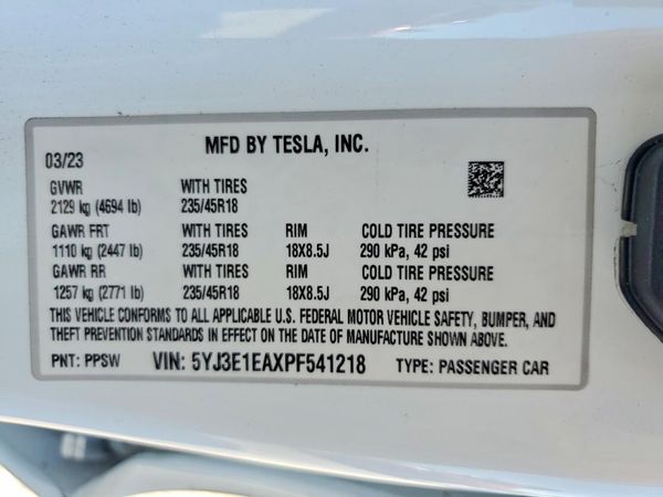 2023 TESLA MODEL 3