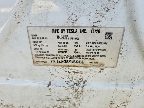 2021 TESLA MODEL X