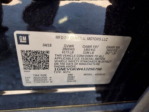 2018 CHEVROLET TRAVERSE