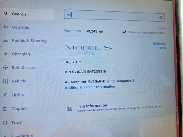 2017 TESLA MODEL S
