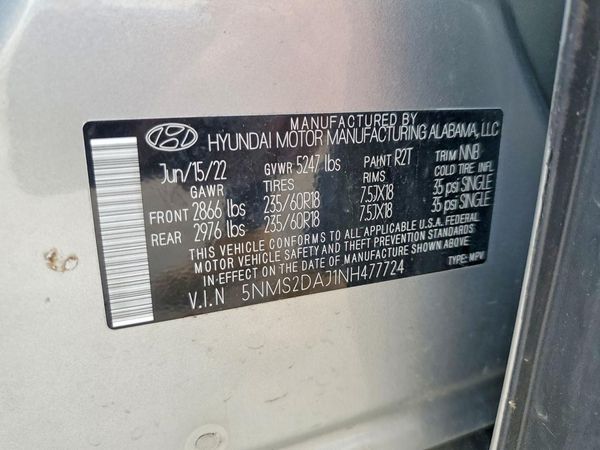 2022 HYUNDAI SANTA FE SEL
