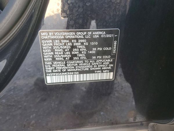 2021 VOLKSWAGEN ATLAS