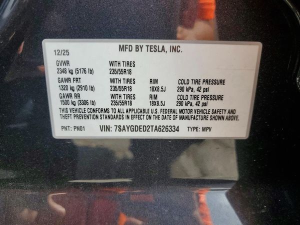 2026 TESLA MODEL Y