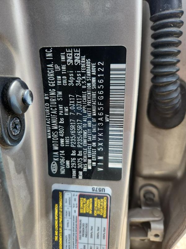 2015 KIA SORENTO GL — VINS