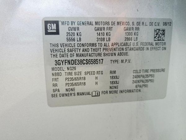2012 CADILLAC SRX Luxury