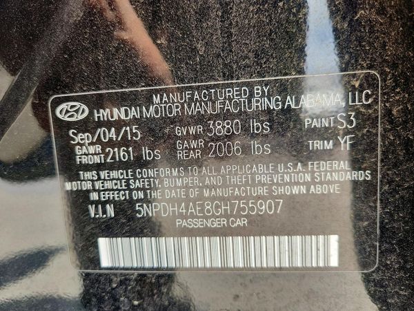 2016 HYUNDAI ELANTRA