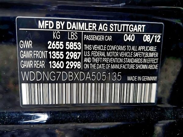 2013 MERCEDES-BENZ S S550