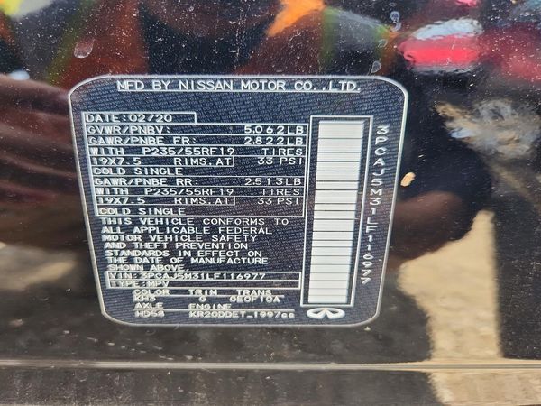 2020 INFINITI QX50