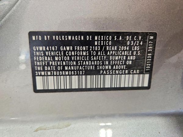 2024 VOLKSWAGEN JETTA SE, SE (AQ301 Trans)