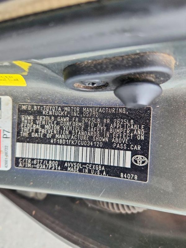 2012 TOYOTA CAMRY Hybrid